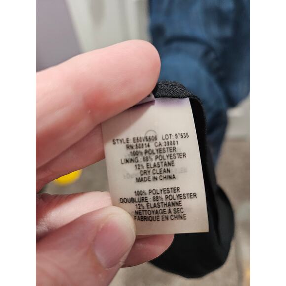 Elie Tahari Sleeveless Maxi Chiffon Pleated Navy Blue Formal Evening Dress Sz 6 - Picture 8 of 10